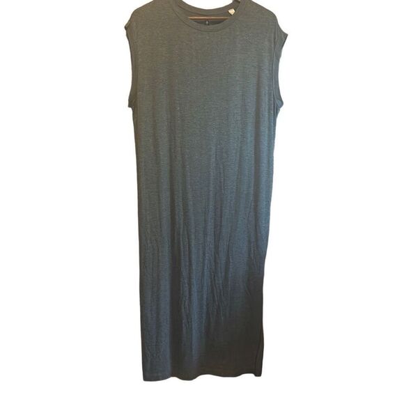 Sleeveless Maxi Dress Casual Long Tank Dress Gray Comfy Loungewear - Picture 1 of 6
